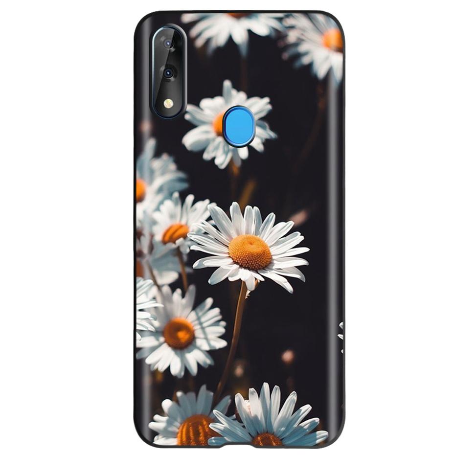 Etui do ZTE Blade V10 Modny Wzór Kwiatowy Serce Etui na Telefon do ZTE Blade V10 Vita V 10 Czarne Silikonowe Miękkie TPU Zderzak