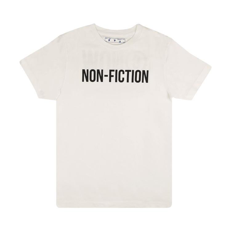 

Off-White Тонкая футболка Nonfiction, белые мужские топы OMAA027E20JER0130110 L