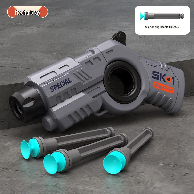 Children's Mini Spin Launcher Toy Revolver - Fingertip Spinner Gift for Boys with One-Key Cocking