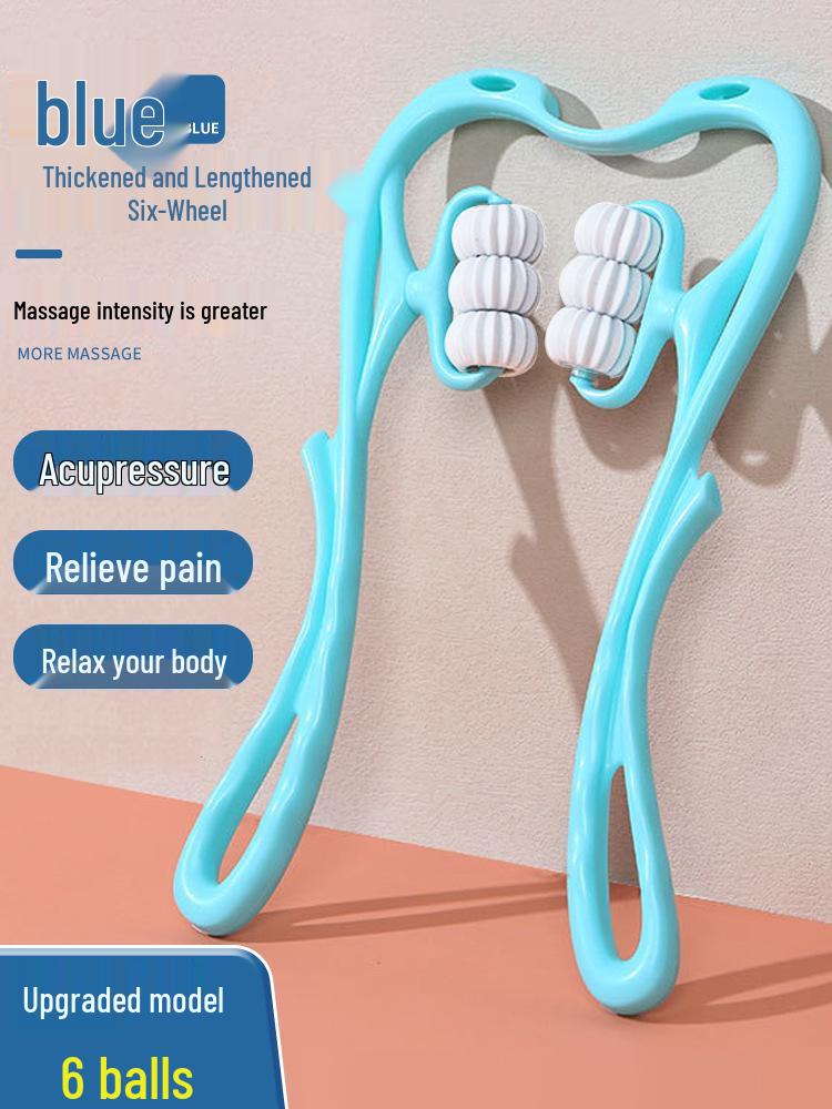 Handliches 6-Rollen-Nacken- und Schultermassagegerät