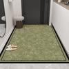 Einfacher grüner Blumendruck Kissen Teppich für Wohnzimmer Küche oder Veranda