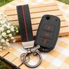 Key Fob Cover for VW Polo Golf Passat Tiguan Octavia MK7 B7 B8 with Keychain Anti-Scratch Guard Shockproof Protection Soft Grip Texture