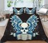 3D Duvet Cover Skeleton Home Bedding Set Microfiber Polyester Children Teen King Double Size Cool Quilt Cover