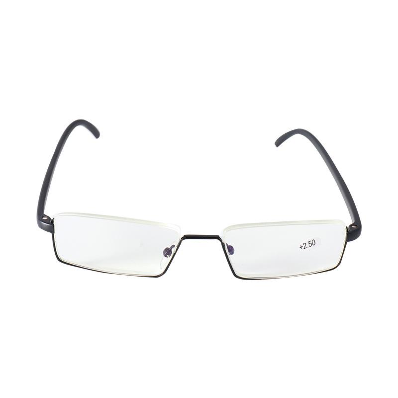Anti-Blaulicht-blockierende Lesebrille, Retro-Mode, Halbrahmen, Presbyopie-Brille, Unisex, fertige optische Brillen mit Dioptrien