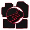 Samtteppiche mit rotem Rand für: Daihatsu Sirion III M300 Schrägheck (2004-2010)