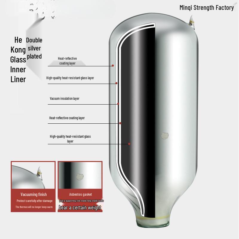 Stainless Steel Teapot Kettle - Large Capacity Thermos for Dorm Use