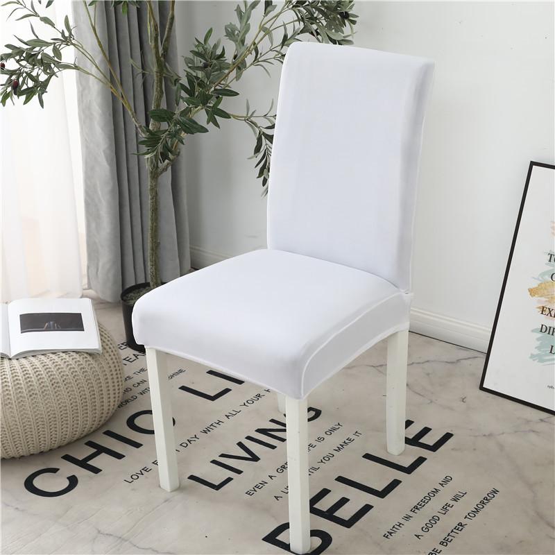 Grey Color Chair Covers Spandex Desk Seat Chair Covers Seat Protector Slipcovers For El Banquet Wedding Universal Size 1Pc