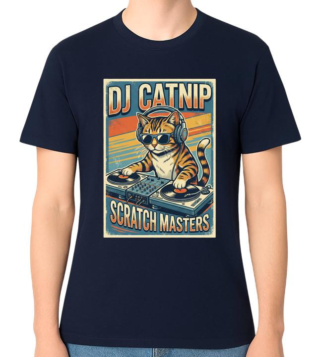 

DJ Cat Scratch Masters Unisex T-Shirt Funny Disc Jockey Top Music Graphic Tee 5XL різнокольоровий