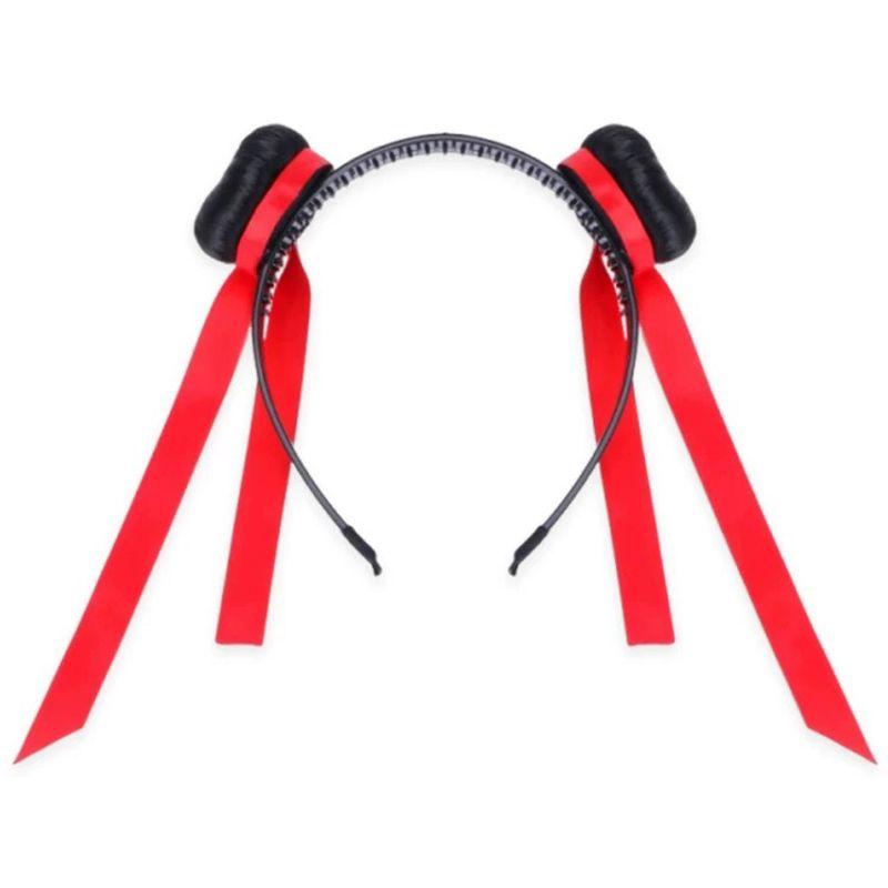 

Kids Nezha Magic Boy s Same Style Bangs Wig Hair Hoop Little Girl Bun Hair Ornament Ribbon Hairpin Hair Hoop Ball head hairband [wig]]