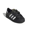 adidas Originals SUPERSTAR Fashion Anti Kick Low Top Skateboard Shoes Black White Children Aged 3 7 Years Old EF4840