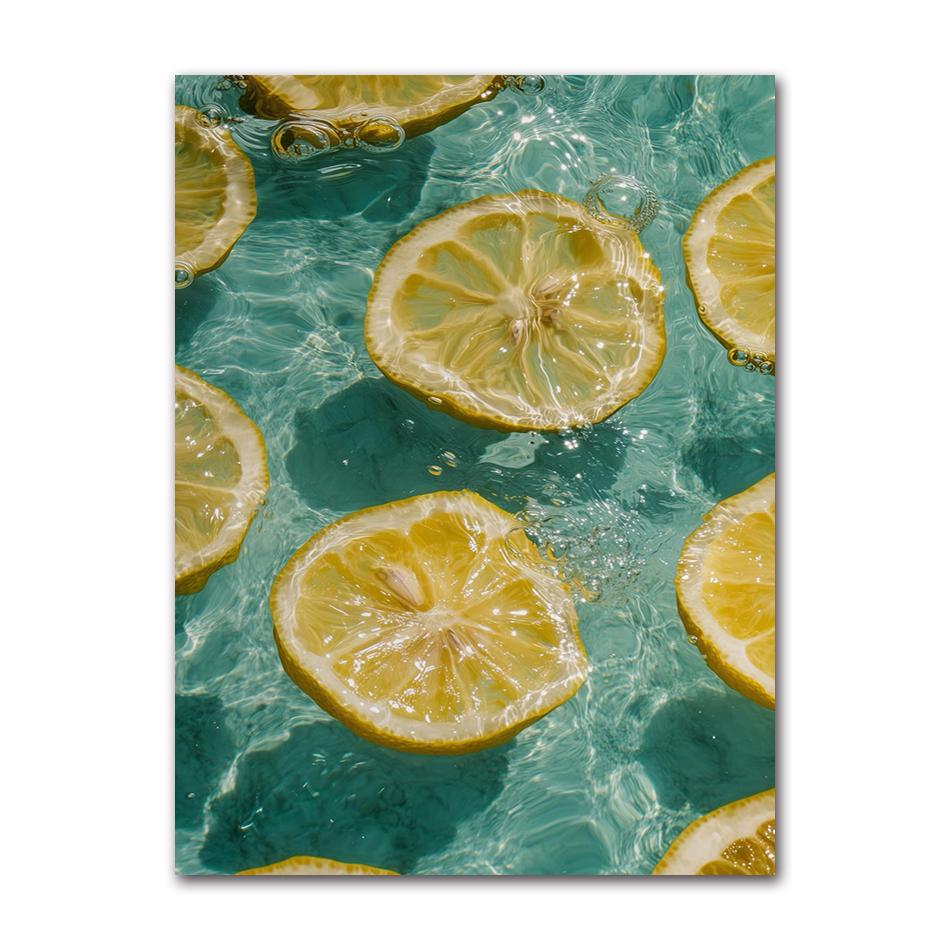 Italian Lemon Orange Olive Tree Retro Mediterranean Greece Landscape Poster Canvas Painting Wall Art Pictures Home Decoration