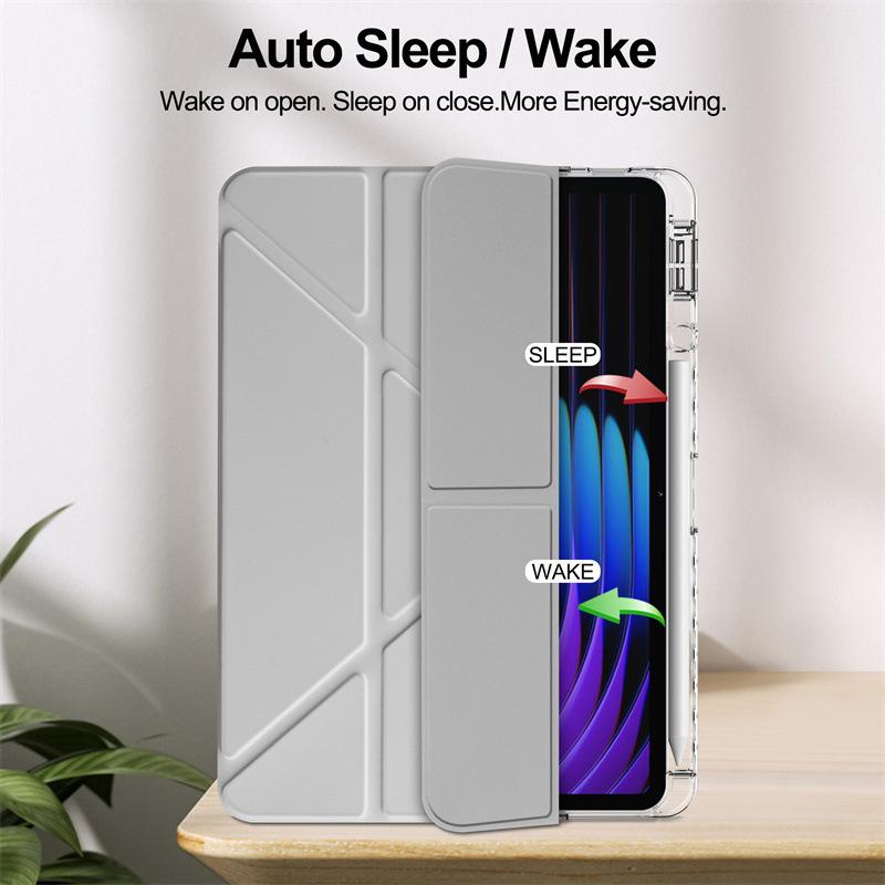 2026 Tablet Case for Xiaomi POCO Pad X1 M1 8 7 6 Pro Redmi Pad 2 Pro SE 11 12.1 8.7 Clear Acrylic Pencil Holder Stand Hard Cover