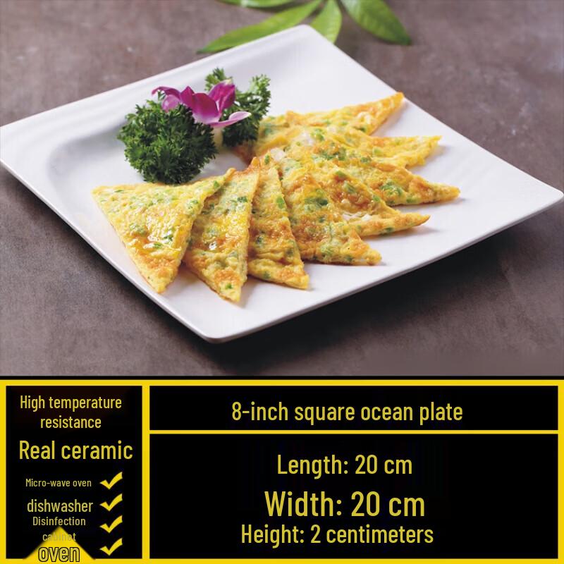 

Commercial Ceramic Dinner Plates, Pure White - Set of 5
