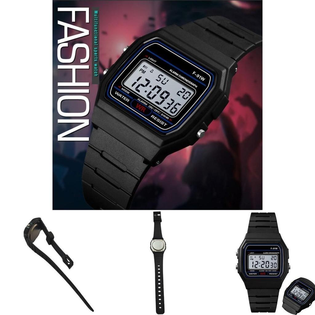 Reloj Deportivo Digital F91w Reloj de Pulsera Impermeable Para Adultos Ligero y Fácil de Limpiar