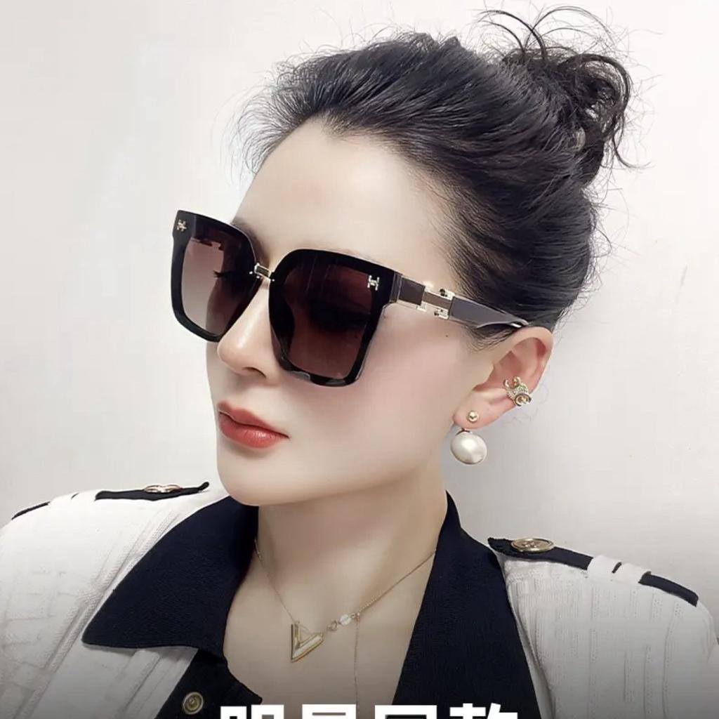 2025 new European and American large frame sunglasses women polarized sunglasses Xiaohongshu Douyin Internet celebrity live broadcast explosion