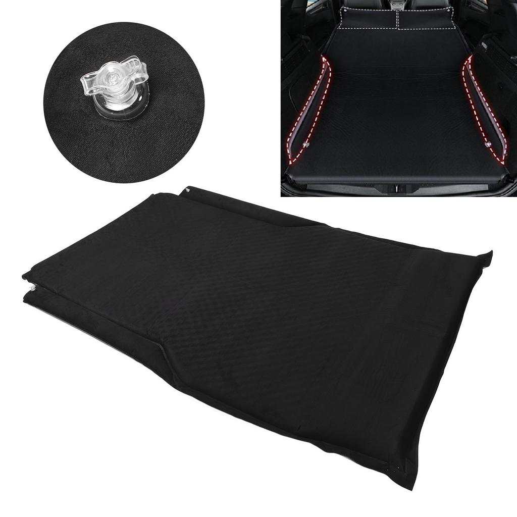 Inflatable SUV Mattress Bed Built in Pillow with Guard Wing 5cm Thick Suede Blow Up Camping Car Sleeping Mattress for Mid Large Minivan Truck