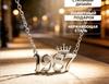 Color Pendant Necklace with Year Number Charm