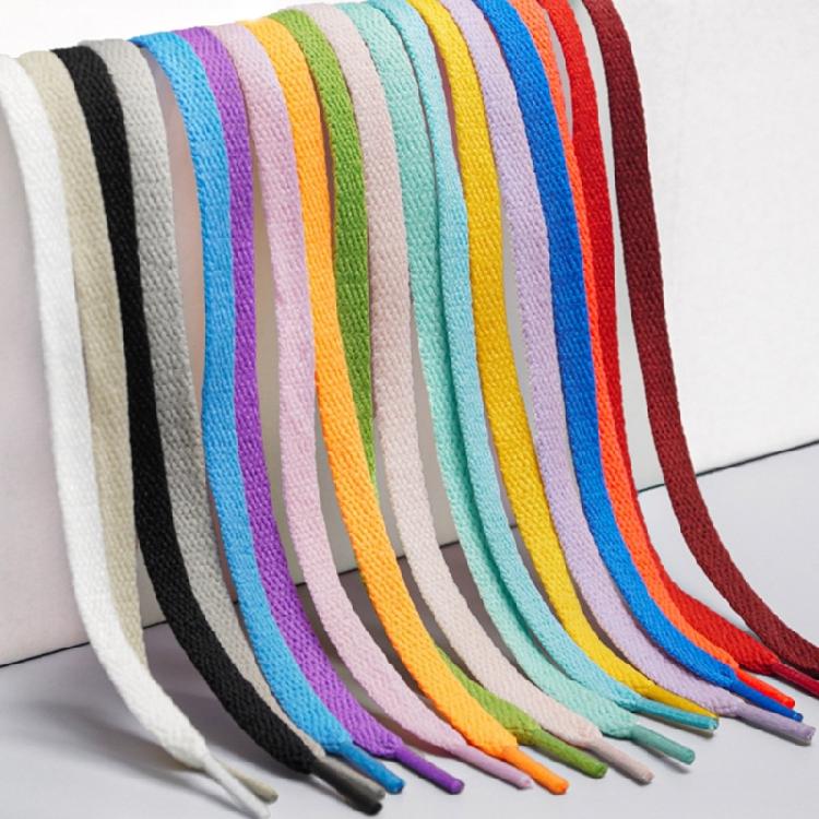 1 Pair Replacement Flat Colorful Sneaker Shoelaces 8mm Wide Athletic Running Shoes Laces for Trainers and Casual Wear