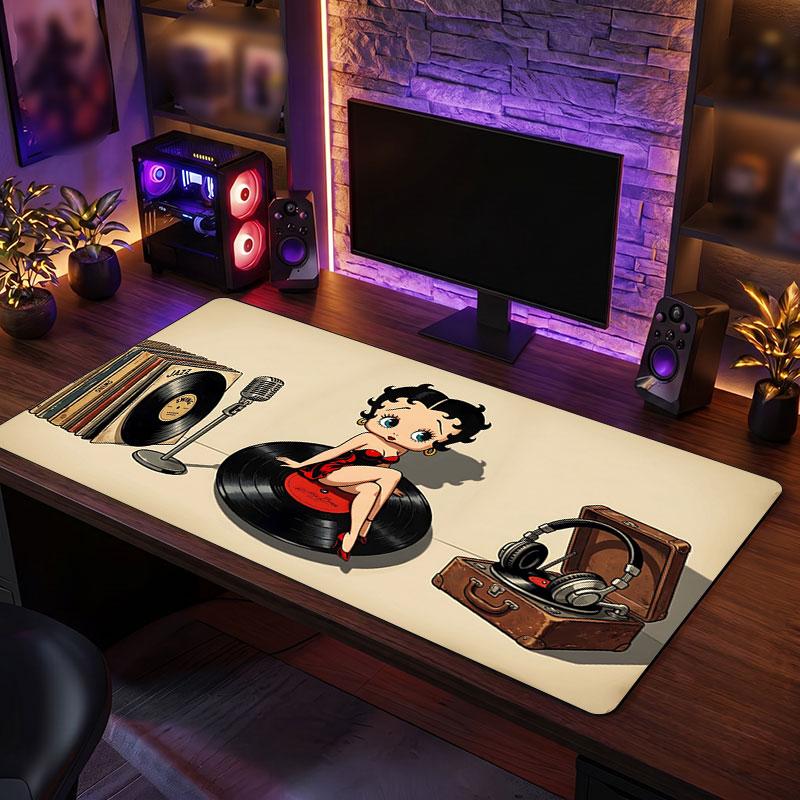 Big Mouse PadBetty Boop Extended Soft Desk Mat Gaming Office Computer Table Decor Mat