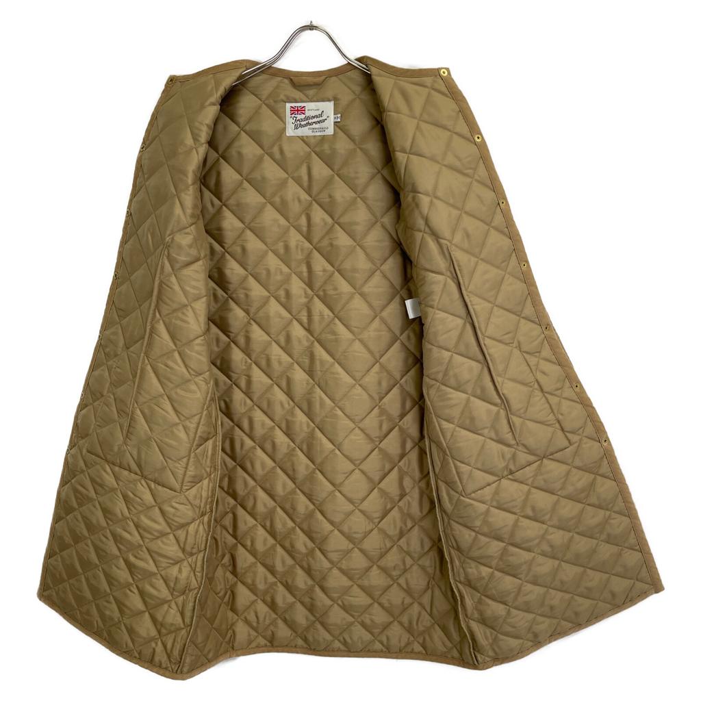 TRADITIONAL WEATHERWEAR Beige quilted stand collar coat Jacket 34 beigeUsed