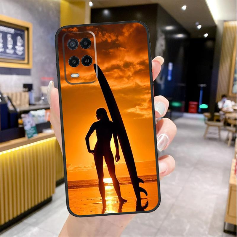 Surfer Surf Hang Loose Shak Case For Oppo A74 A54 A94 A78 A98 A18 A60 A80 A40 A38 A58 A96 A76 A16 A15 A17 A57 A77 A5 Pro