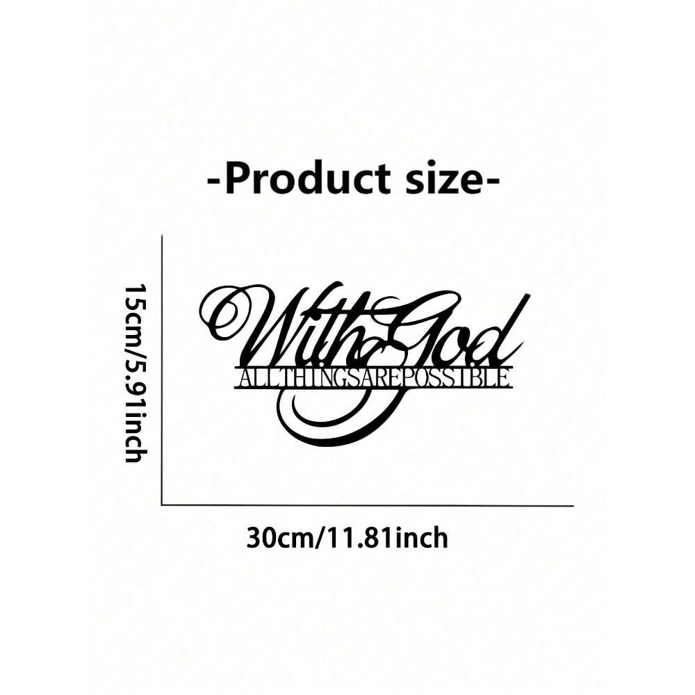 Wall Art Metal Sign Biblical Quote Home Decor Christian Farmhouse