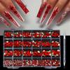 Nail Crystal Rhinestones Kit,Mix Shape AB Glass,3D Diamonds Flatback Crystals with Drill Pen,Nail Crystal,Nail Art Decor