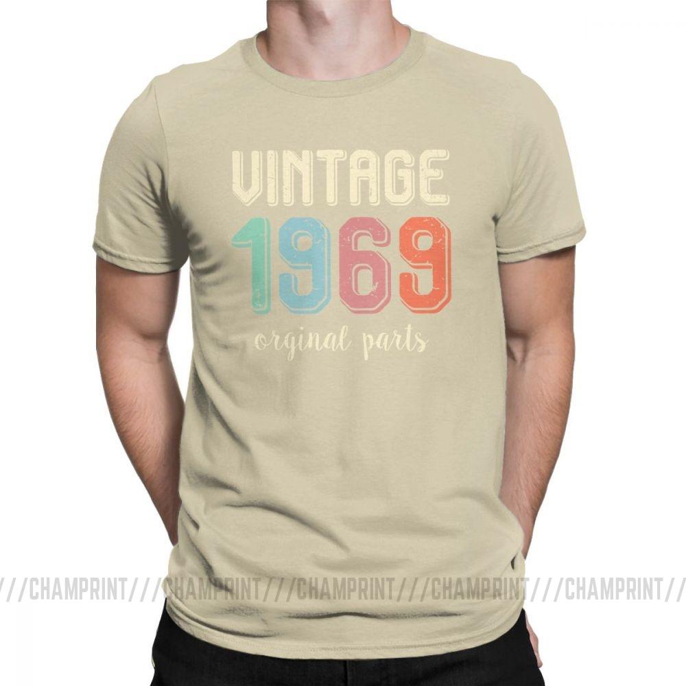 Vintage Retro 1969 50 Years Old 50Th Birthday Gift T Shirt T Shirt For Male Round