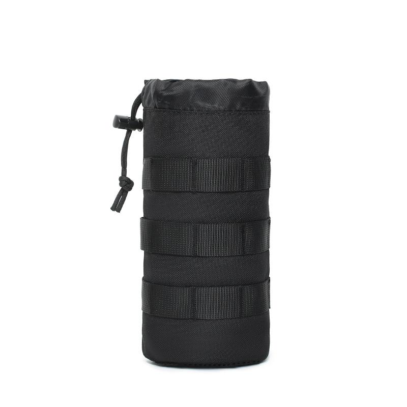 Outdoor Molle Tactical Water Bottle Holder Drawstring Kettle Pouch Carrier For Camping Hiking Cycling Hunting 4