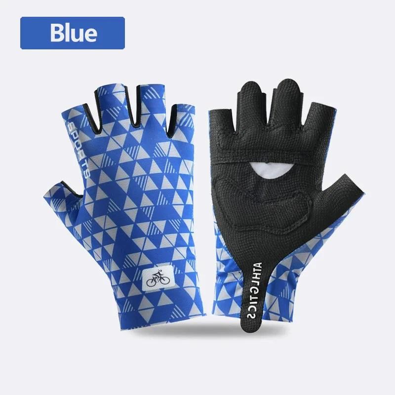 Dumbbell Weightlifting Training Half Finger Gloves for Unisex Summer High Elasticity Ice Silk Outdoor Cycling Camping Gloves