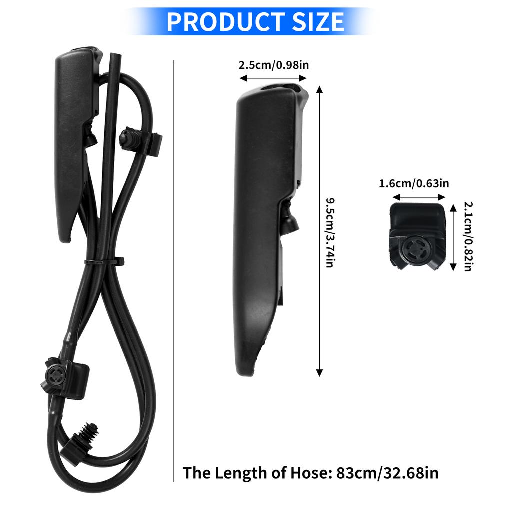 2Pcs/Set Front Windscreen Washer Jet Nozzle Spray Water Hose Upgrade or Replace Part For Tesla Model Y 3 2017-2026 1628230-02-A