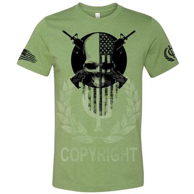 Iron Gods Flag Skull Badge Workout T-Shirt Military Shirt US Armed Forces Shirt