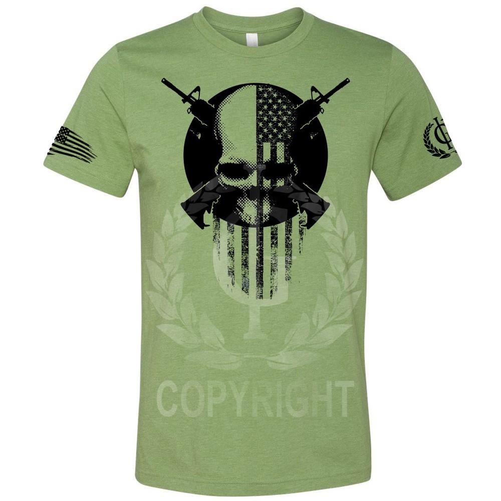 

Iron Gods Flag Skull Badge Workout T-Shirt Military Shirt US Armed Forces Shirt 4XL