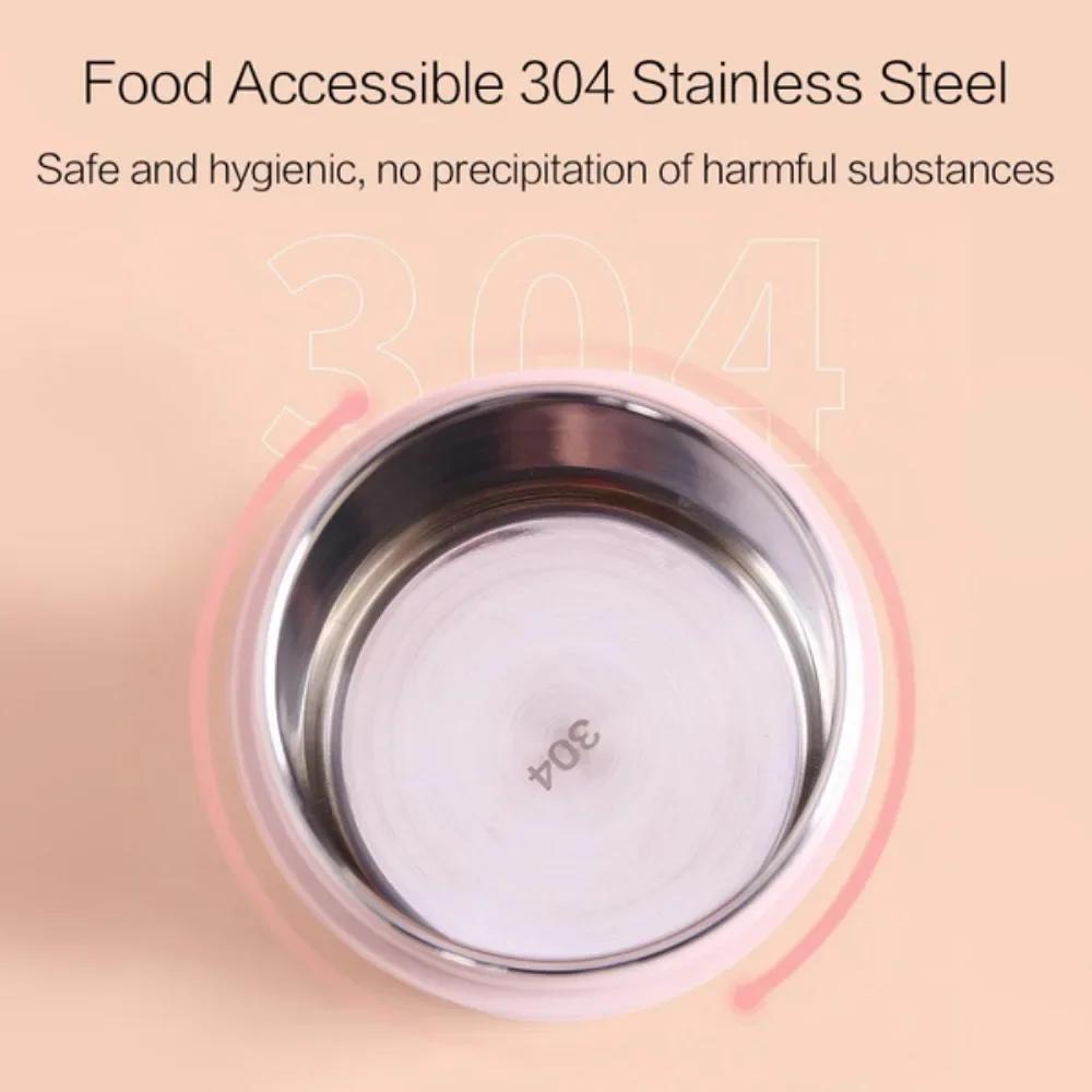 530ml Stainless Steel Insulated Soup Mug with Lid and Spoon Portable Travel Breakfast Container Outdoor Kitchen Utensils