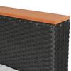 7 piece garden lounge set with cushions poly rattan black