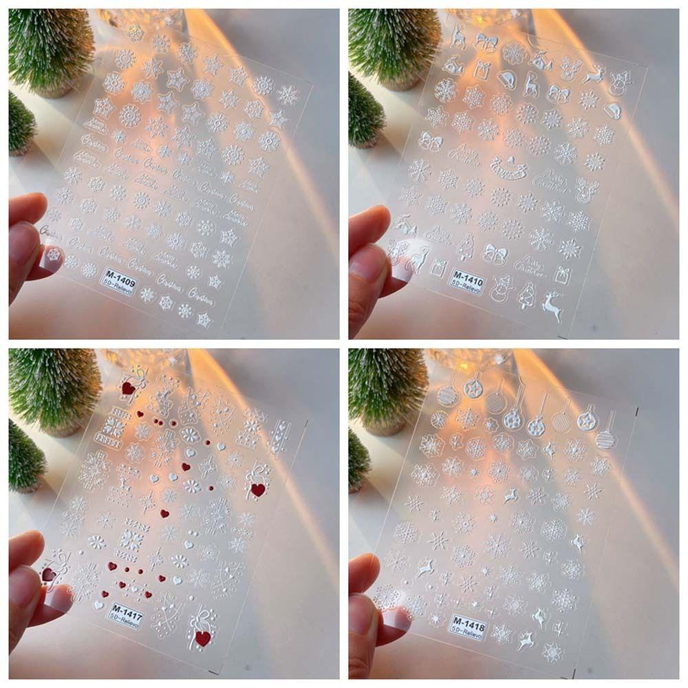 Nail Accessories Christmas Snowflake Nail Stickers Christmas Nail Decorations  Christmas Party