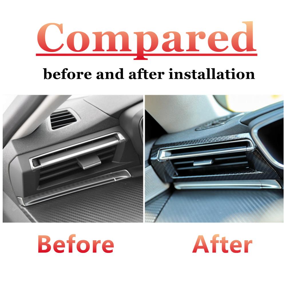 ABS Matte Car Accessories Side/Center Dashboard Air Conditioning AC Outlet Vent Frame Cover Trim For Peugeot 508 2019 2020 2021