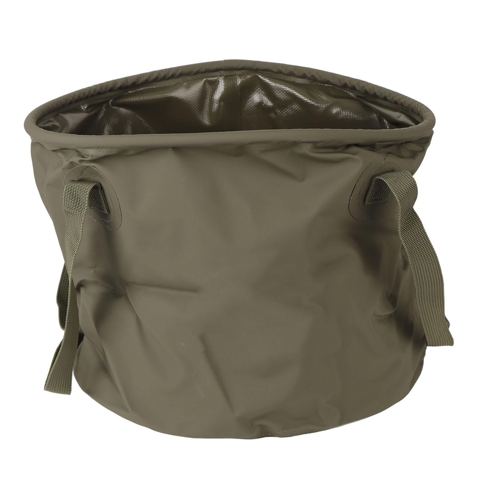 Igeteck Green Od Collapsible Camping Foldable Bucket Portable Folding Water Storage Bucket For Fishing Travelling Large Size 20L