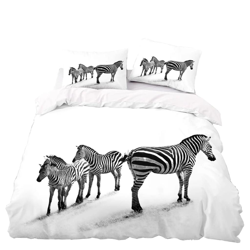 Colorful Zebra Print Duvet Cover For Kids Girls Teens Beautiful Colorful Animals Theme Bedding Graphic Graffiti Art Decorative