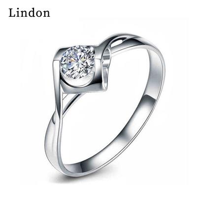 Lindon Klassischer Zirkonring aus Kupferlegierung, Damenschmuck, Hochzeitsversprechen, Partygeschenk
