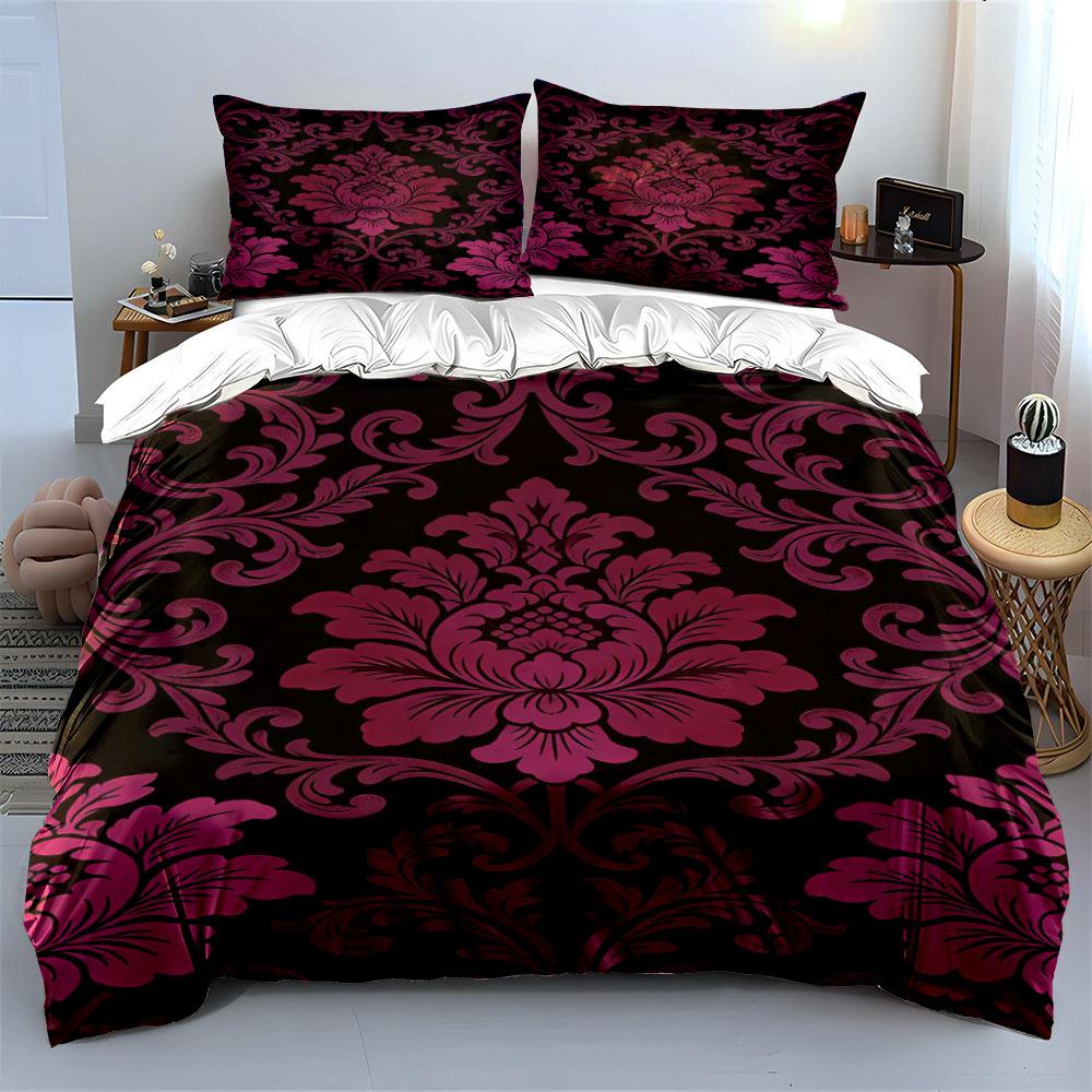 Floral Damask Pattern. Bedding Sets Duvet Cover Sets Duvet Covers Pillowcases(1 * Duvet Cover 2 * Pillowcases Without Duvet Insert)