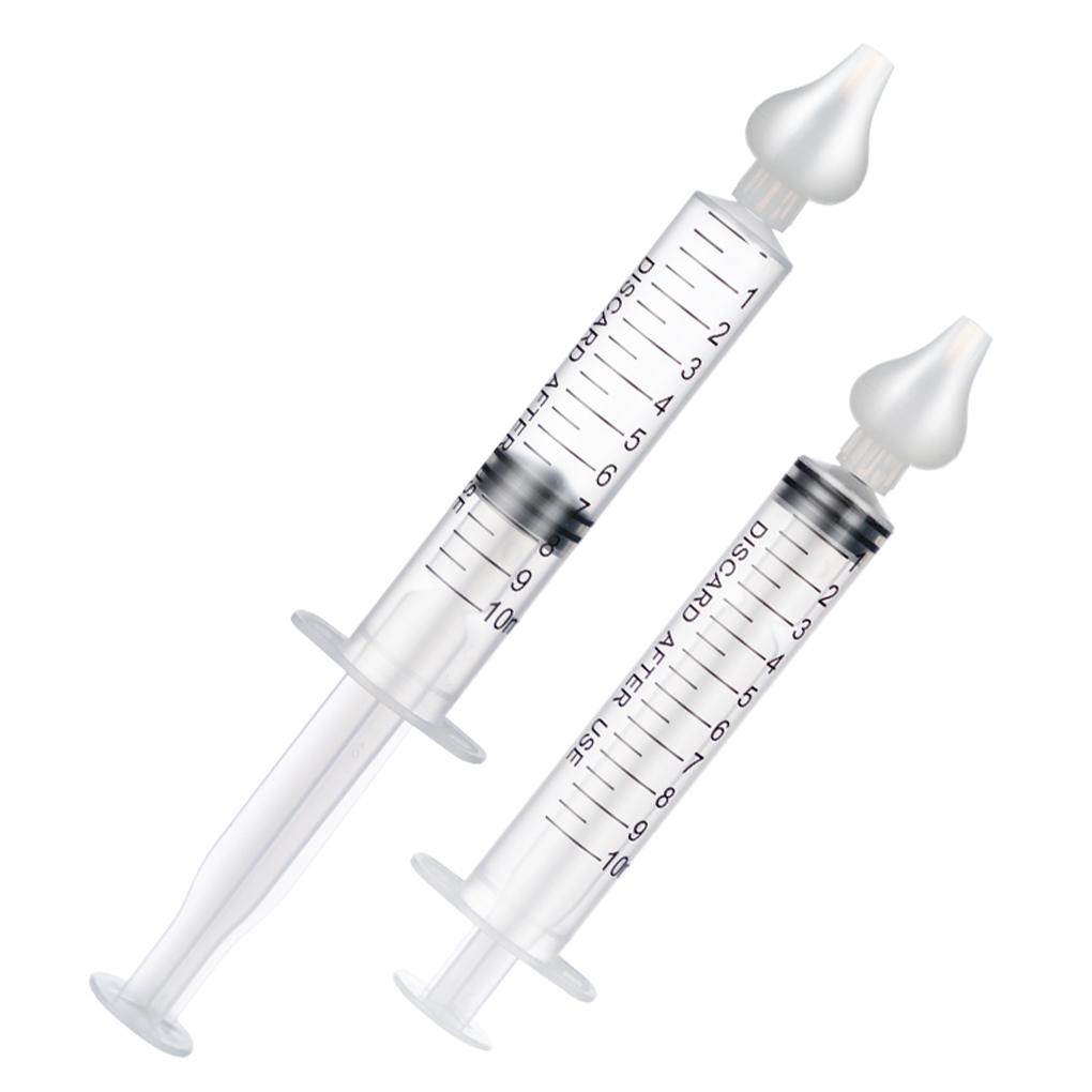 2 Pezzi Lavaggi Nasali per Neonati Tubo Siringa Pulizia Naso Bambino Cura del Neonato Aspiratore Nasale Pulitore 10ML Lavaggio Nasale per Rinite del Bambino