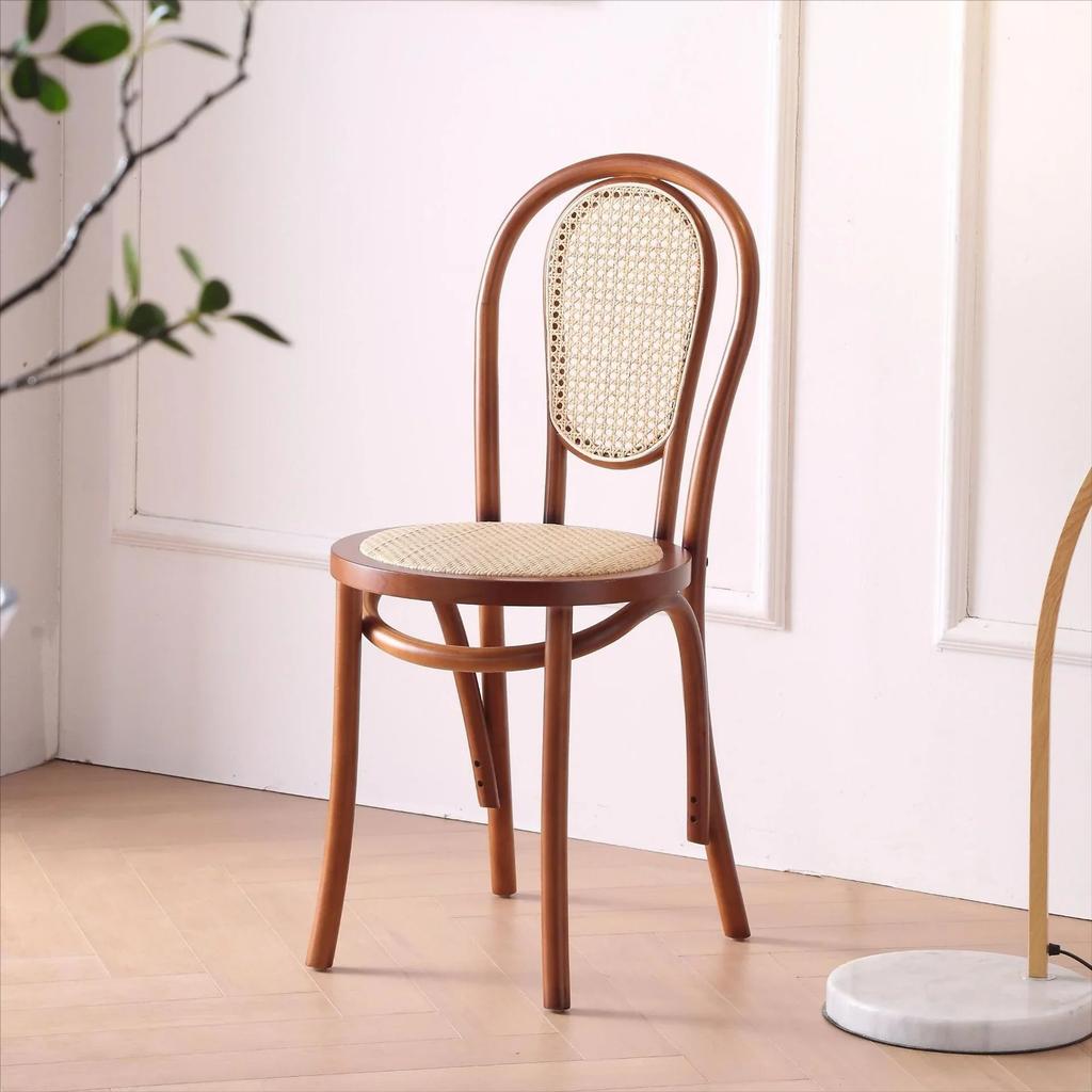 Nordic Rattan Chair for Living Room, Nordic Chairs, Vintage, Solid Wood, Medieval Design, Dining Room Chairs, Cafe and Hotel