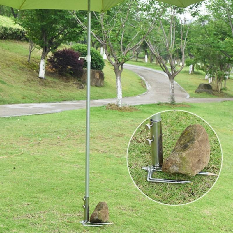 Umbrella Holder Stand Parasol Brackets for Beach Fishing Stainless Umbrella Sand Anchors Umbrella Stand