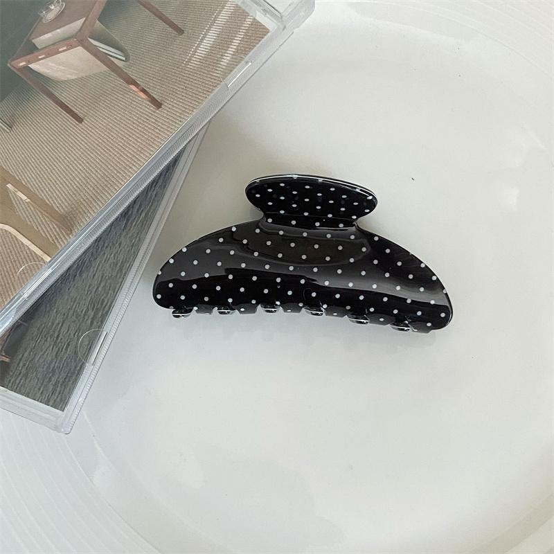 Pinza per Capelli Vintage con Stampa Pois Acrilica di Grandi Dimensioni a Forma di Squalo Fermaglio Semplice Elegante Fermagli per Capelli Accessori per Capelli da Donna