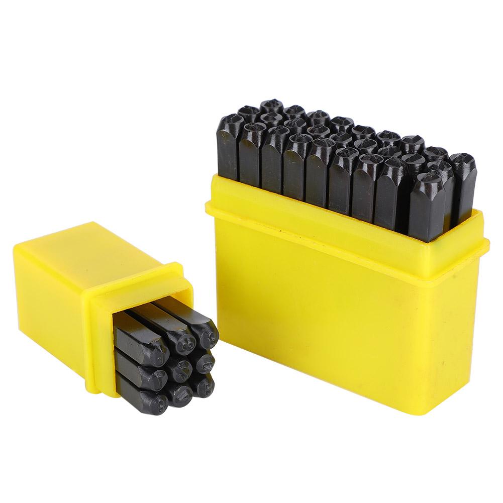 36Pcs Stamping Punch Tool Number(0‑9) Letter (A‑Z‑&) High Carbon Steel 2Pcs Box