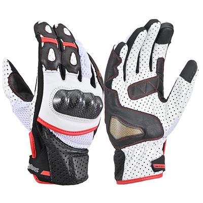 L Size Motorcycle Mesh Leather Carbon Smartphone Sport Mesh Gloves Size 15974 Gloves, Summer, (Goat Leather), Protector, Compatible, HBG-053,