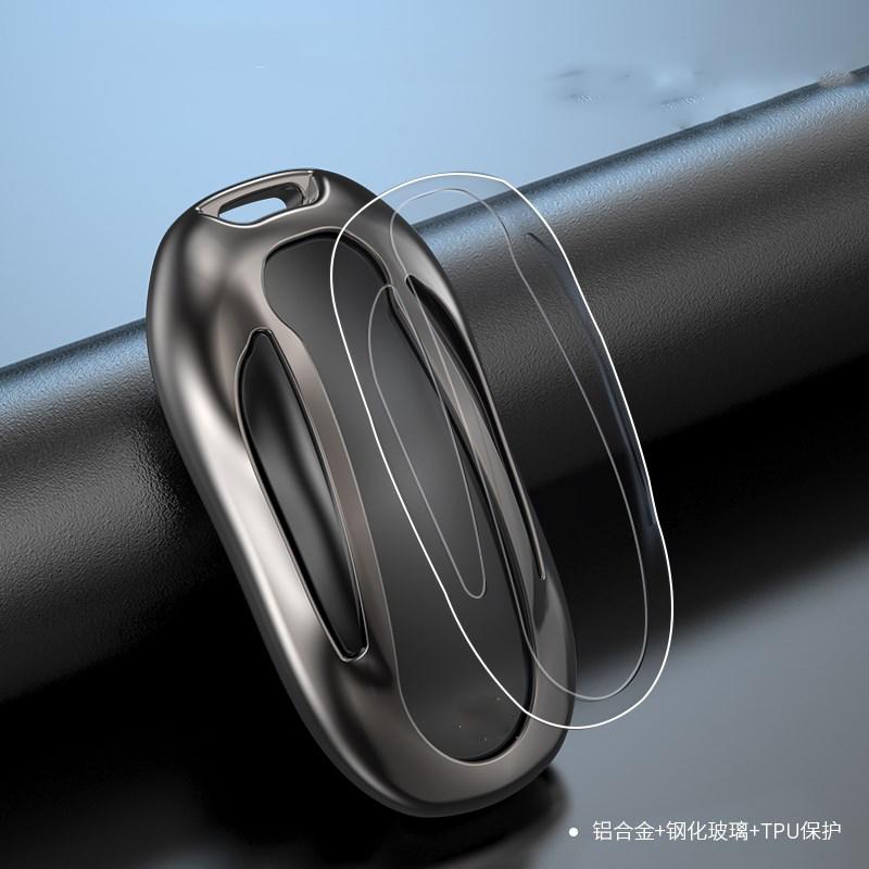 S Car Remote Key Fob Case Cover With Belt Aluminum Alloy Key Shell For Tesla Model S Model 3 Model X Model Y