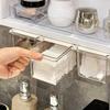 Clear Bathroom Storage Drawer, Under-Cabinet Pull-Out Organizer for Swabs, Makeup Storage Box with Transparent Design(1/2/3pcs)