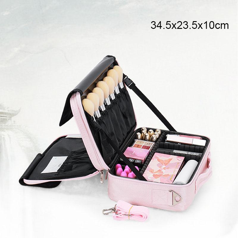 Neue Oxford-Stoff-Kosmetiktasche Große Kapazität Reise Notwendig Kosmetik-Etui Tattoo Nägel Und Make-up Handtasche 3-lagige Werkzeugkiste